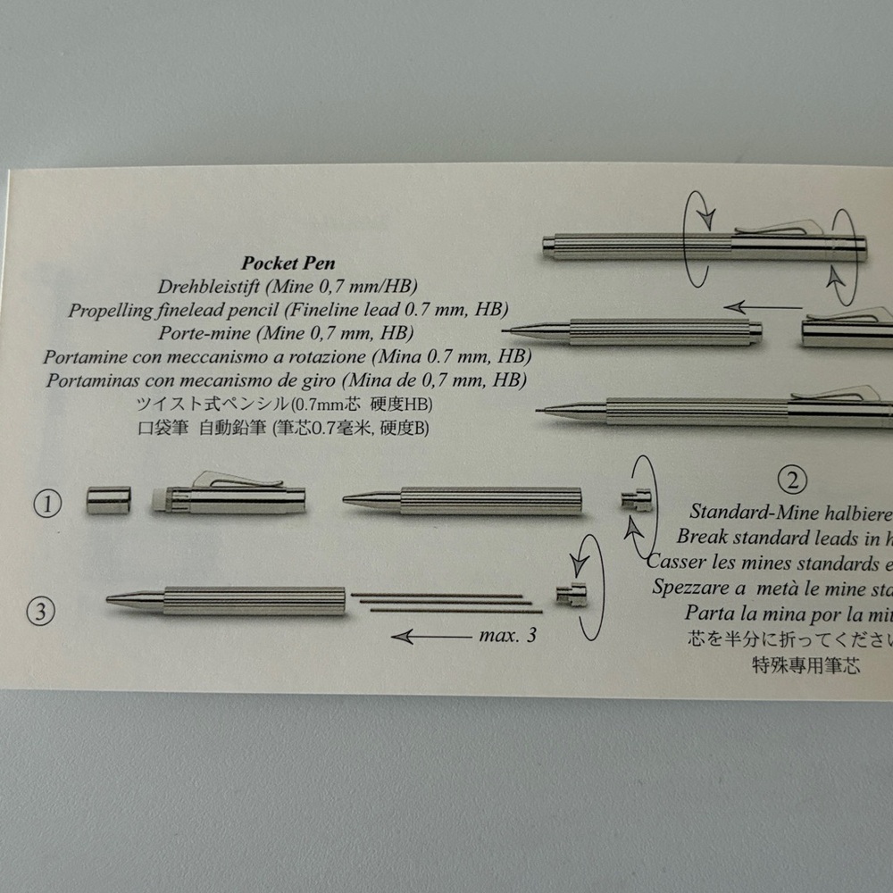 Graf Von Faber-Castell Luxury Ballpoint Pen With Ivory Resin and Chrome - Picture 6 of 10